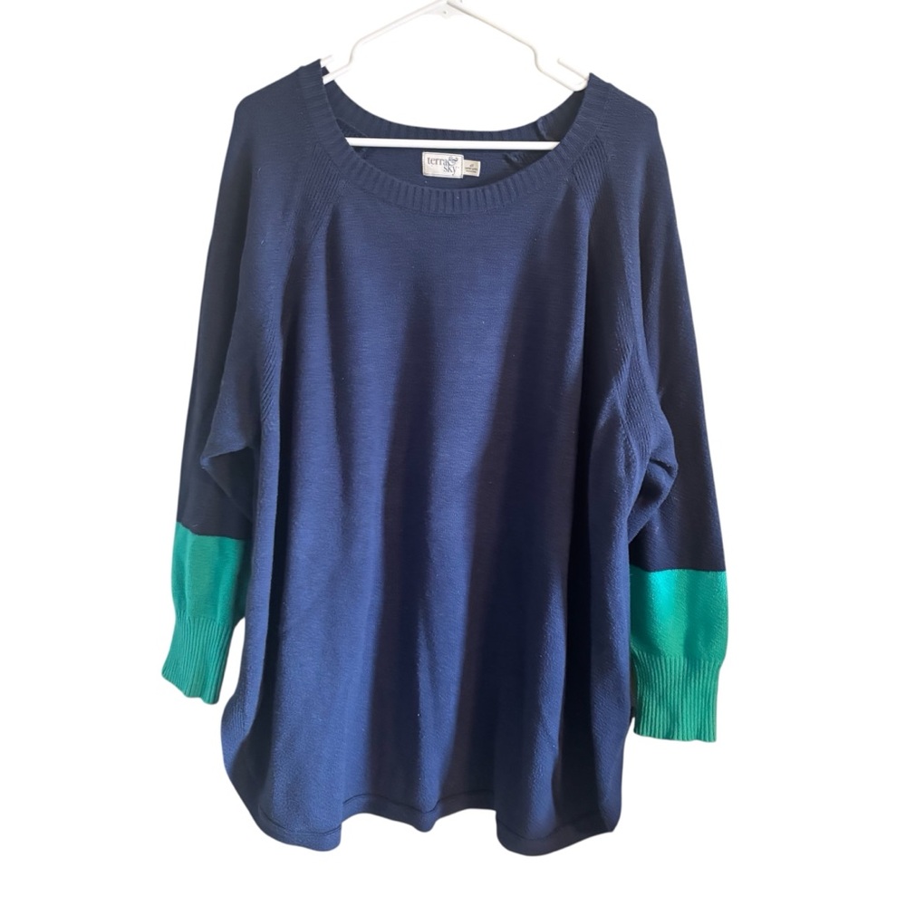 Terra & Sky Navy Sweater 4X EUC